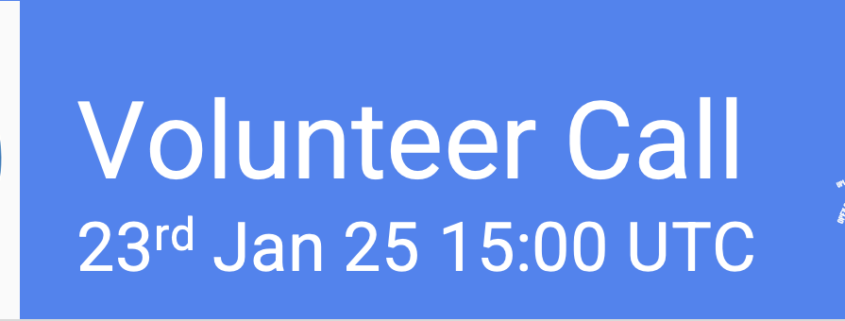 Jan Volunteer Call